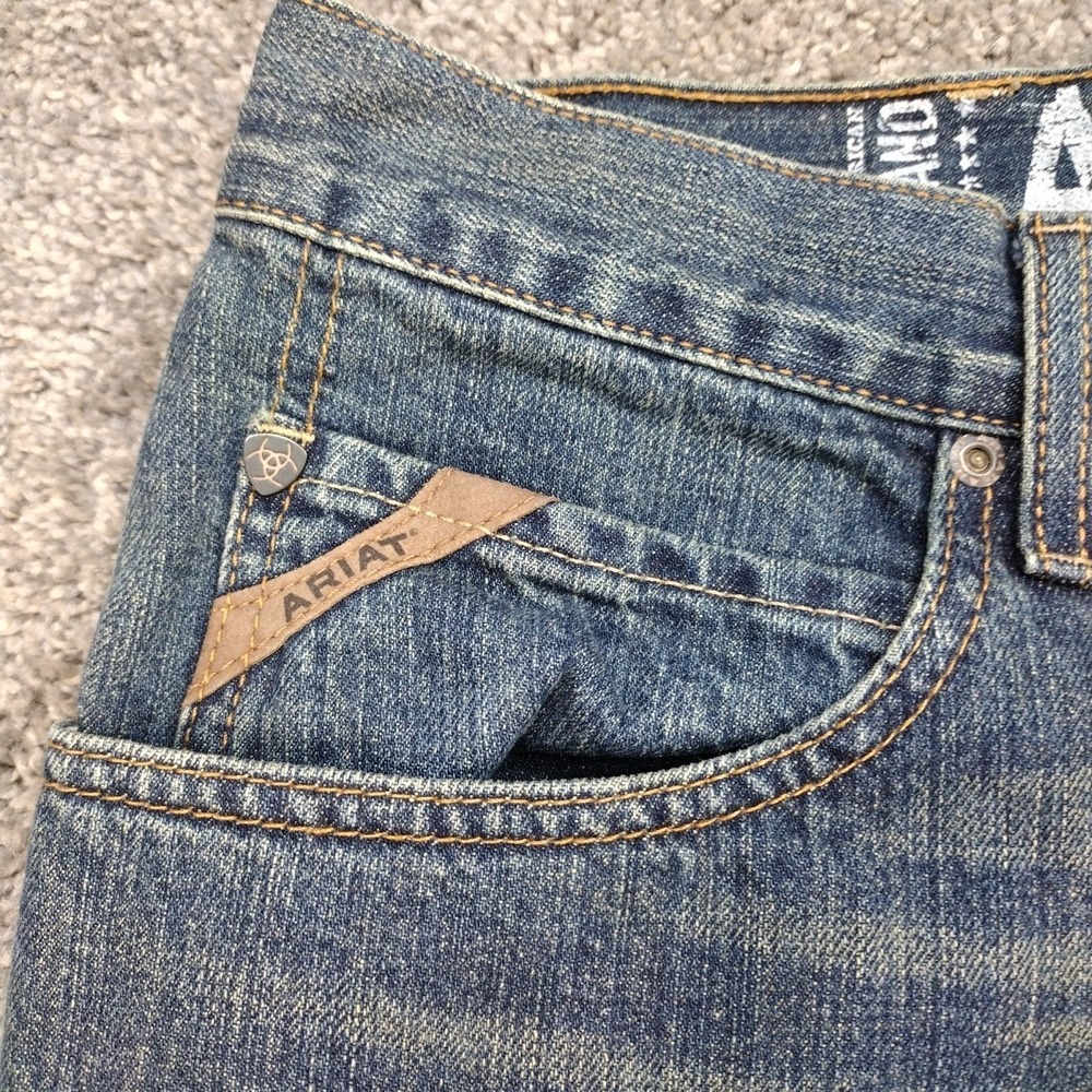 ARIAT M2 Men's 38x36 RELAXED BOOT CUT STITCH 100% COTTON JEANS Mexico Made - Picture 5 of 16